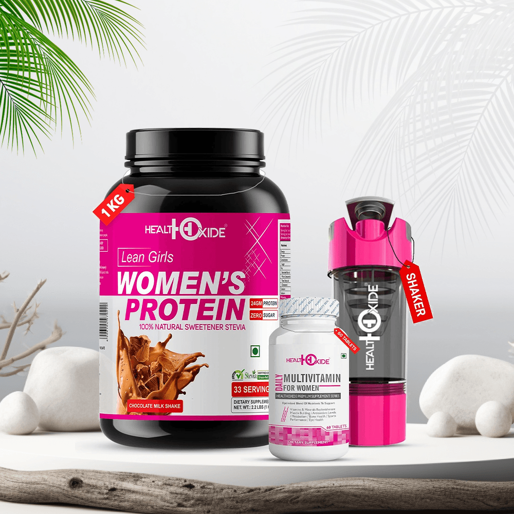 Women's Sports Combo - Womens protein + multivitamin for women + shaker