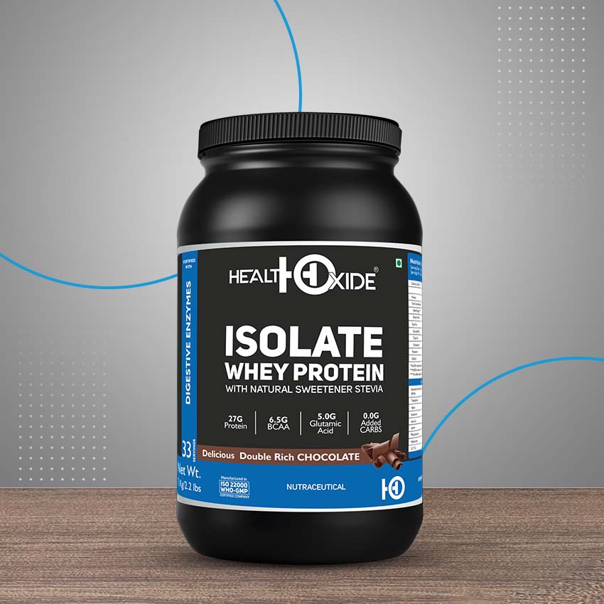 Healthoxide Whey Protein Isolate 100% Natural Sweetener Stevia
