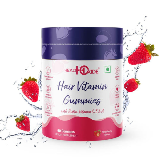 Healthoxide Hair vitamin gummies with biotin, vitamin C,E & A gummies